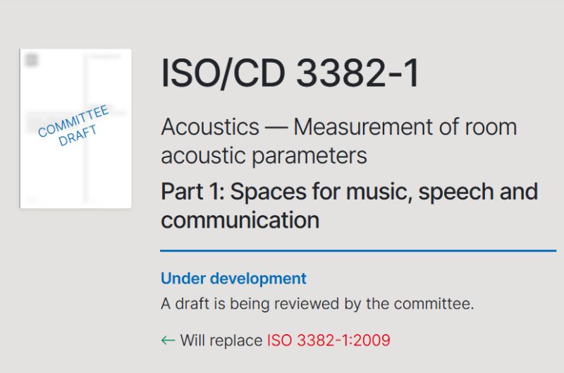 ร่างมาตรฐาน ISO 3382-1 ฉบับใหม่: การเปลี่ยนแปลงที่สำคัญต่อการวัดเวลาเสียงก้องและอะคูสติกห้อง